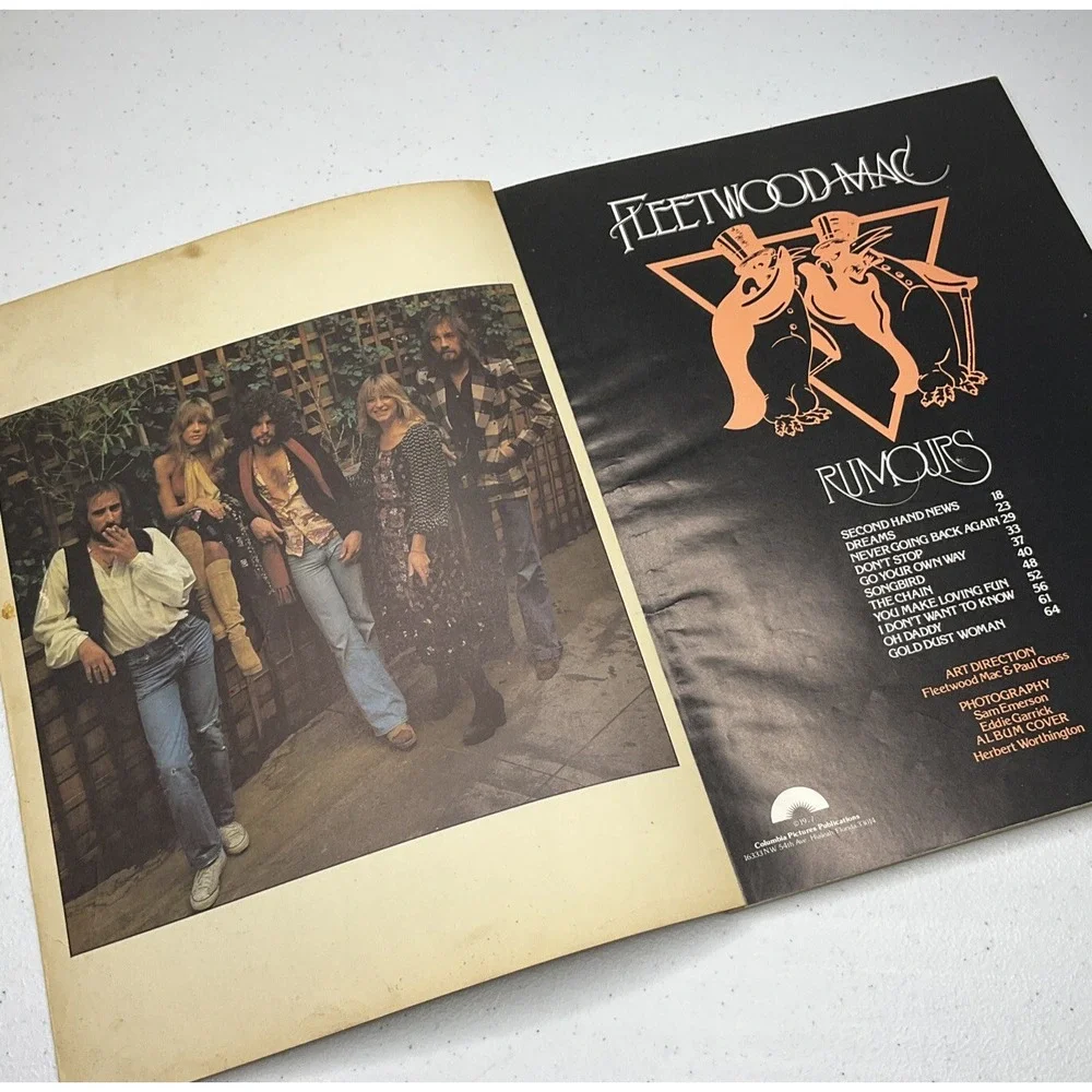 Fleetwood Mac Book Rumours 1977 songbook piano Vocal Chords Sheet Music